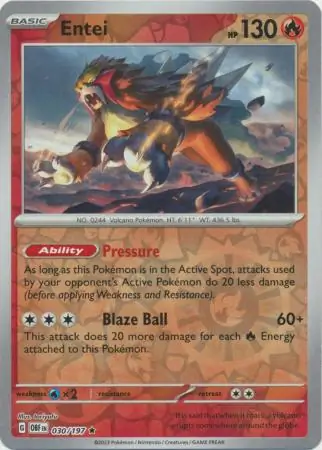 Entei Reverse Holo 030 Normal