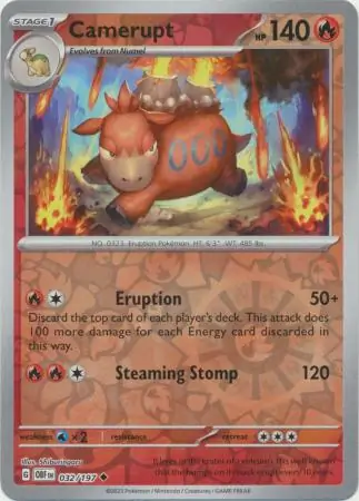 Camerupt Reverse Holo 032