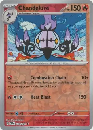 Chandelure Reverse Holo 038 Normal