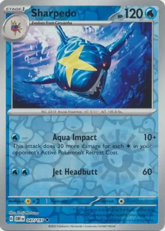 Sharpedo Reverse Holo 047 Normal