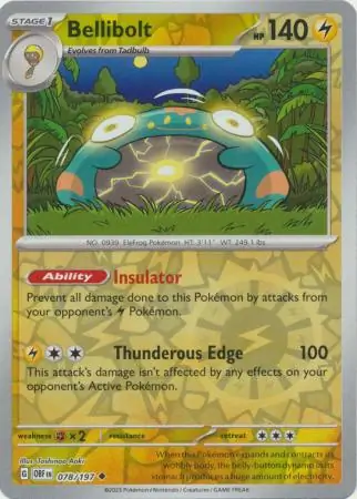 Bellibolt Reverse Holo 078