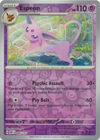 Espeon Reverse Holo 086 Normal