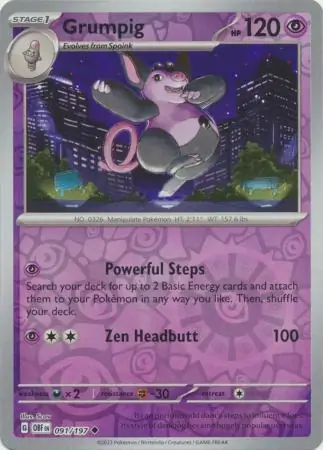 Grumpig Reverse Holo 091 Normal