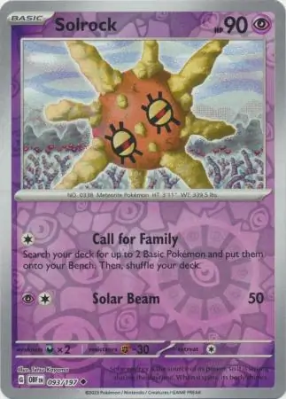 Solrock Reverse Holo 093