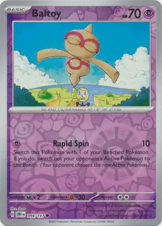 Baltoy Reverse Holo 094