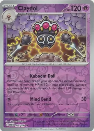 Claydol Reverse Holo 095