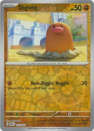 Diglett Reverse Holo 103 Normal