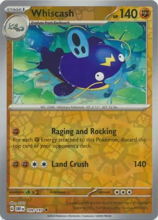 Whiscash Reverse Holo 109 Normal