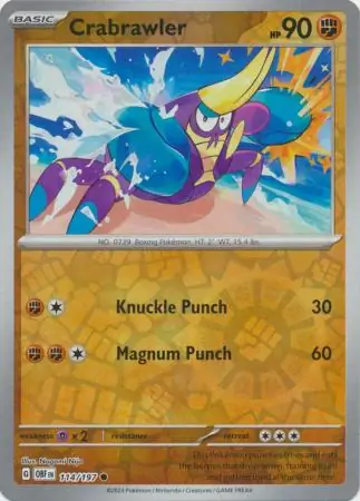 Crabrawler Reverse Holo 114 Normal