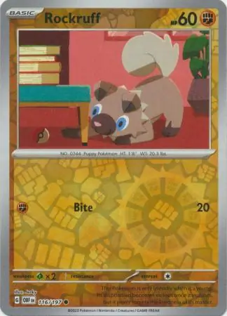 Rockruff Reverse Holo 116 Normal
