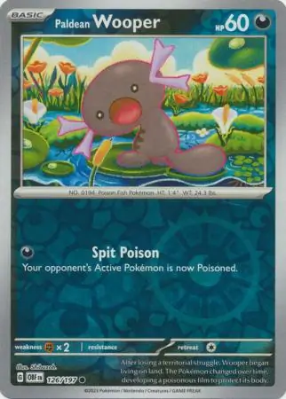 Paldean Wooper Reverse Holo 126 Normal