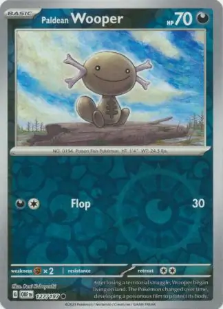 Paldean Wooper Reverse Holo 127 Normal