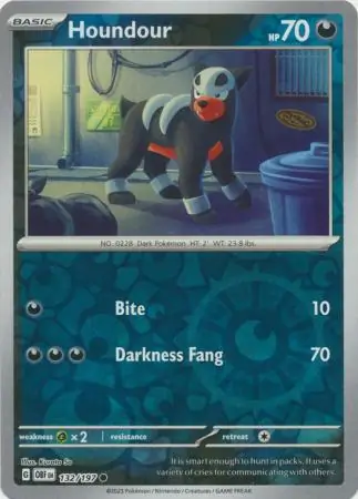 Houndour Reverse Holo 132 Normal