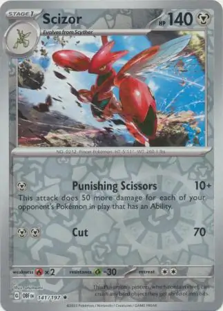 Scizor Reverse Holo 141 Normal