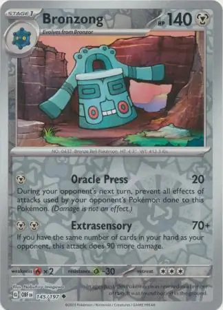 Bronzong Reverse Holo 145 Normal