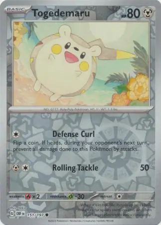Togedemaru Reverse Holo 151 Normal