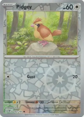 Pidgey Reverse Holo 162