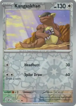 Kangaskhan Reverse Holo 165 Normal