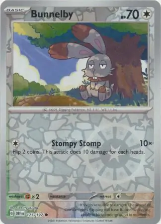 Bunnelby Reverse Holo 175 Normal