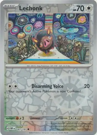 Lechonk Reverse Holo 181 Normal