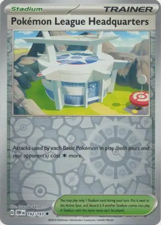 Pokemon League Headquarters Reverse Holo 192 Normal