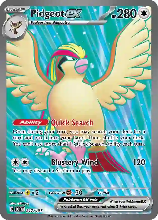 Pidgeot ex 217 Normal