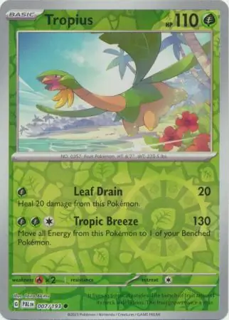 Tropius Reverse Holo 007 Normal