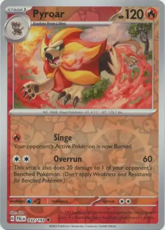 Pyroar Reverse Holo 032 Normal