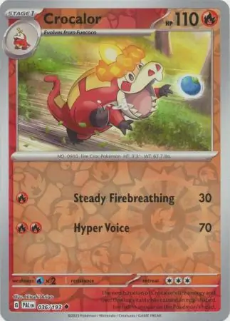 Crocalor Reverse Holo 036 Normal