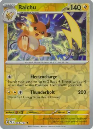 Raichu Reverse Holo 064 Normal