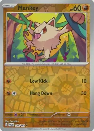 Mankey Reverse Holo 106 Normal
