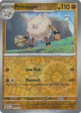Primeape Reverse Holo 107 Normal