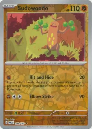 Sudowoodo Reverse Holo 109 Normal