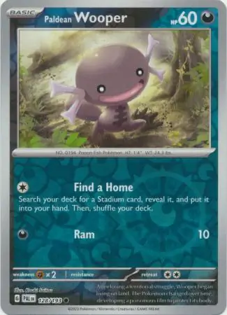 Paldean Wooper Reverse Holo 128 Normal