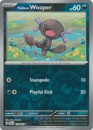 Paldean Wooper Reverse Holo 129 Normal