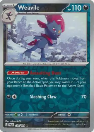 Weavile Reverse Holo 134 Normal