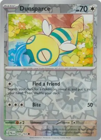 Dunsparce Reverse Holo 156 Normal