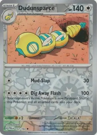 Dudunsparce Reverse Holo 157