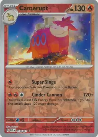Camerupt Reverse Holo 012