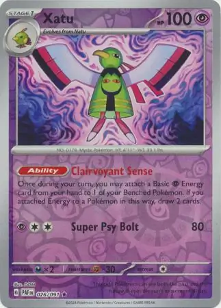 Xatu Reverse Holo 026