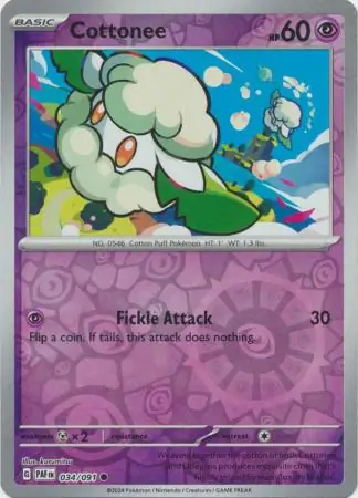 Cottonee Reverse Holo 034 Normal