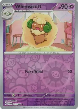 Whimsicott Reverse Holo 035