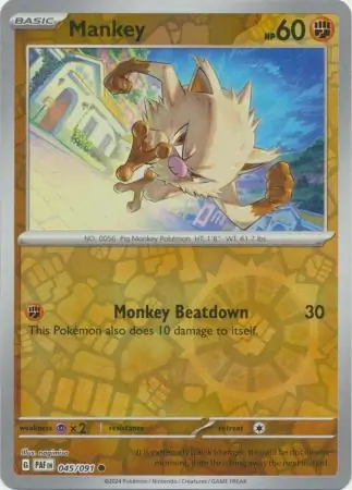 Mankey Reverse Holo 045 Normal