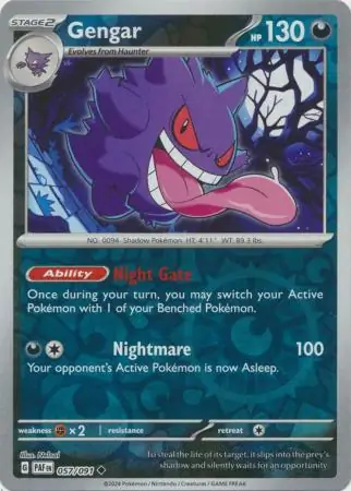 Gengar Reverse Holo 057 Normal