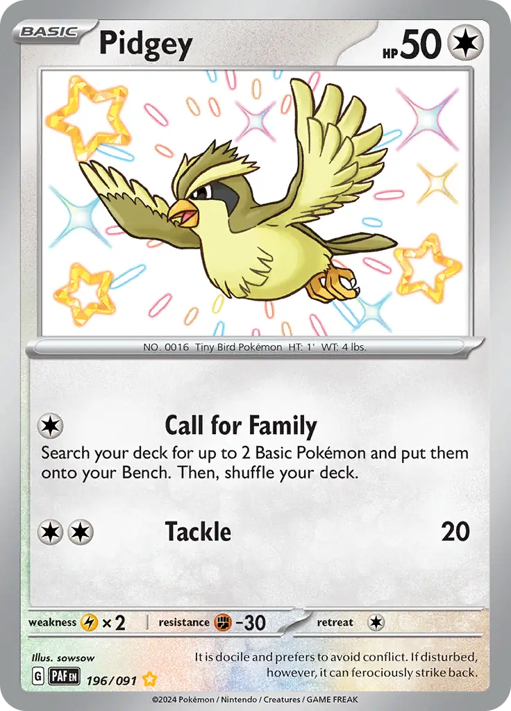 Pidgey 196 Normal