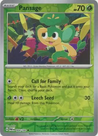 Pansage Reverse Holo 004 Normal