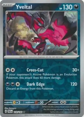 Yveltal Reverse Holo 118 Normal