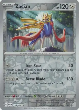 Zacian Reverse Holo 136 Normal