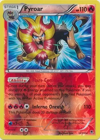 Pyroar Reverse Holo 12