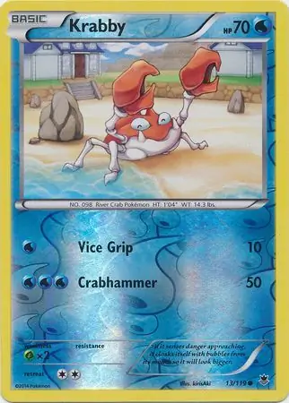 Krabby Reverse Holo 13 Normal